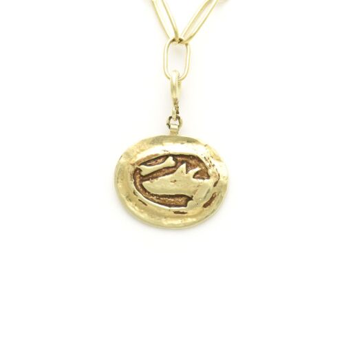 18K Gold-Dipped Dog & Bone Charm Pendant