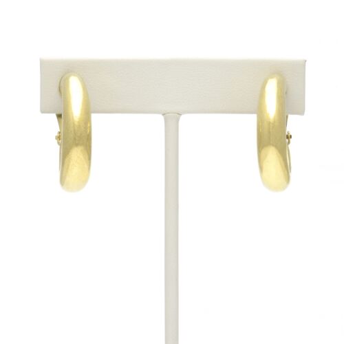18K Gold-Dipped Thick Clip Hoop Earrings