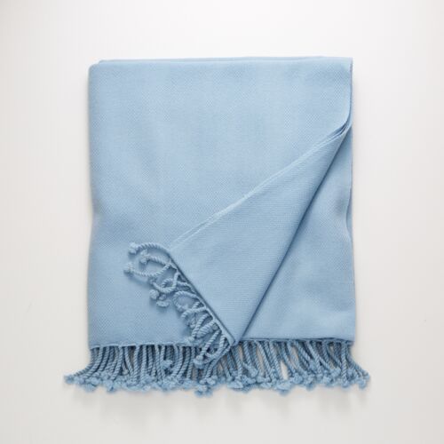 4-Ply Cashmere Throw Dream Blue
