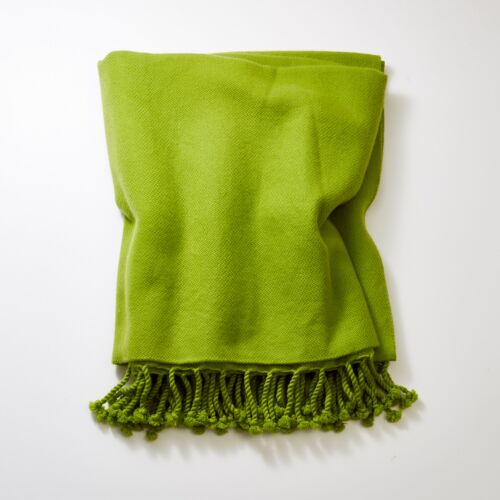 4-Ply Cashmere Throw Macaw Green