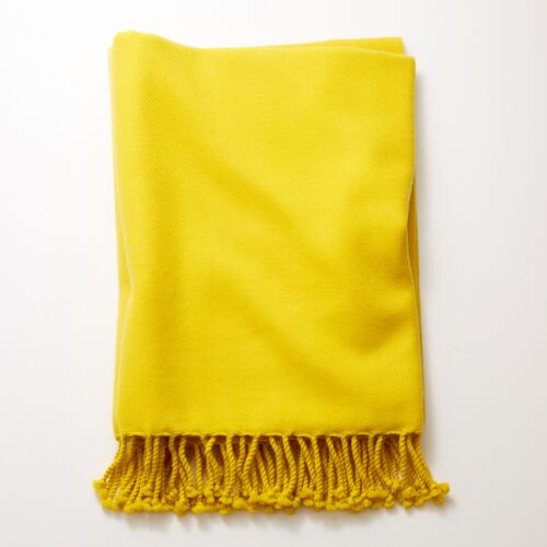 4-Ply Cashmere Throw Maize