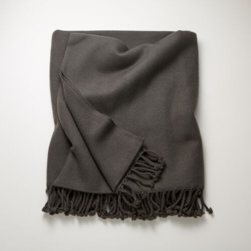 4-Ply Cashmere Throw Pewter