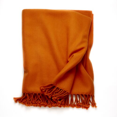 4-Ply Cashmere Throw Saffron