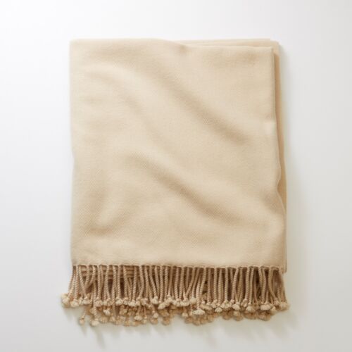 4-Ply Cashmere Throw Tapioca