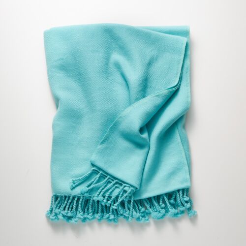 4-Ply Zig Zag Cashmere Throw Aruba