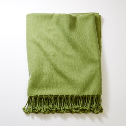 4-Ply Zig Zag Cashmere Throw Cactus
