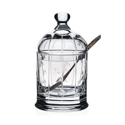 WYC Glass Honey Jar & Spoon Abby