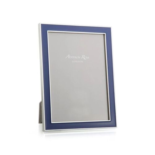 Addison Ross Enamel & Silver Navy Frame 5x7"