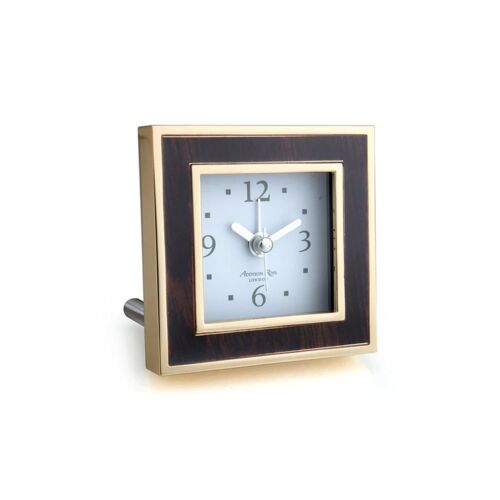 Addison Ross Alarm Clock Square Toscana Midnight & Gold