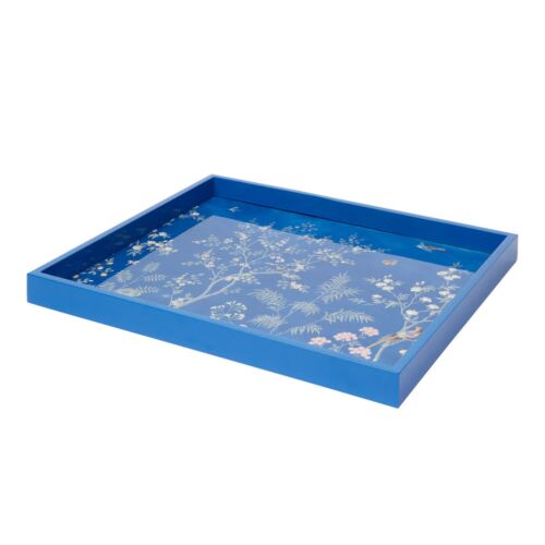 Addison Ross Chinoiserie Tray Blue