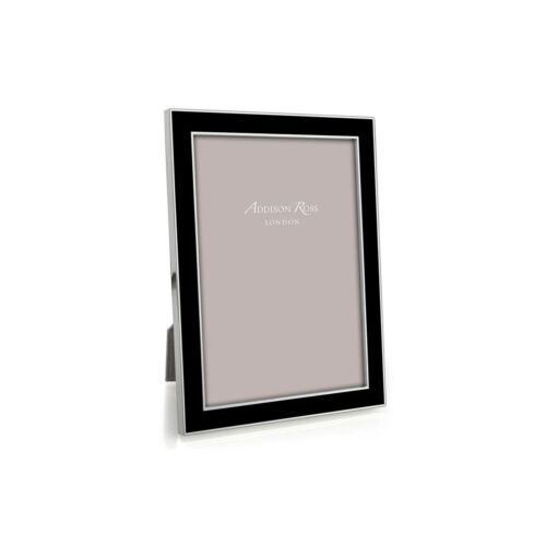 Addison Ross Enamel & Silver Black Frame 4x6"