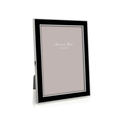 Addison Ross Enamel & Silver Black Frame 5x7"