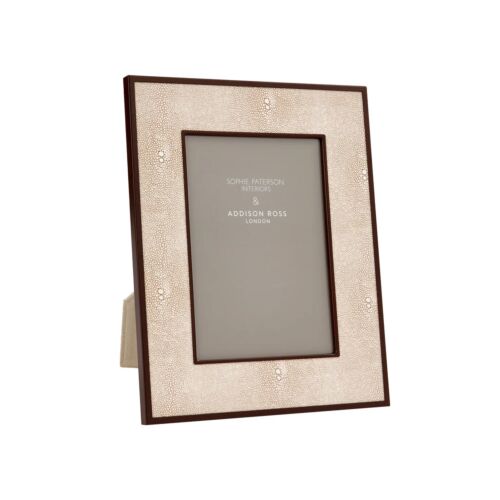 Addison Ross Faux Shagreen Ecru & Bronze Frame 5x7"
