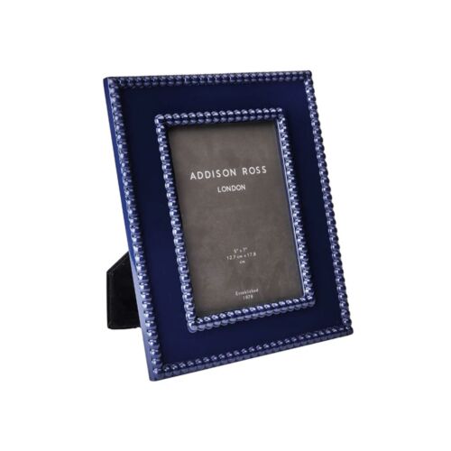 Addison Ross Lacquer Bobbin Navy Frame 5x7"