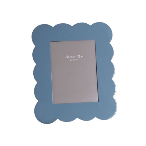 Addison Ross Scallop Lacquer Chambray Blue Frame 5x7"