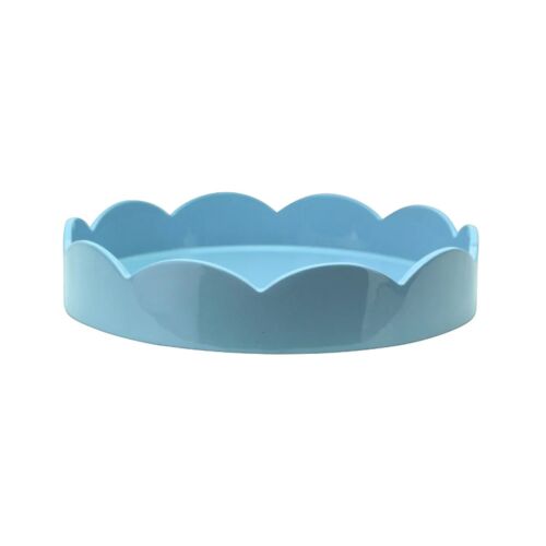 Addison Ross Scallop Round Tray Pale Denim