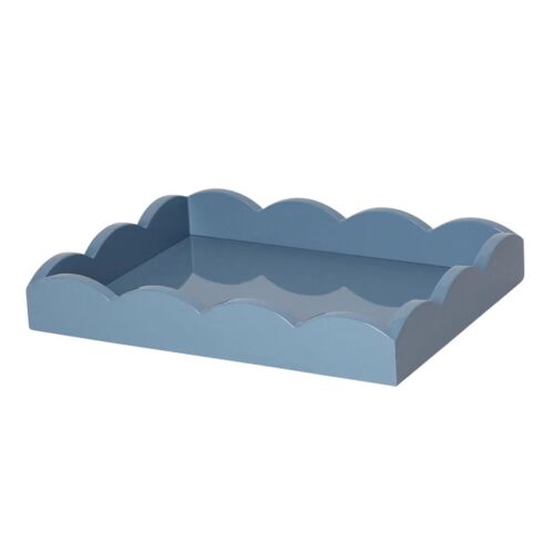 Addison Ross Scallop Tray Lacquer Chambray Small