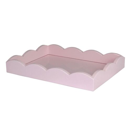 Addison Ross Scallop Tray Lacquer Pale Pink Small