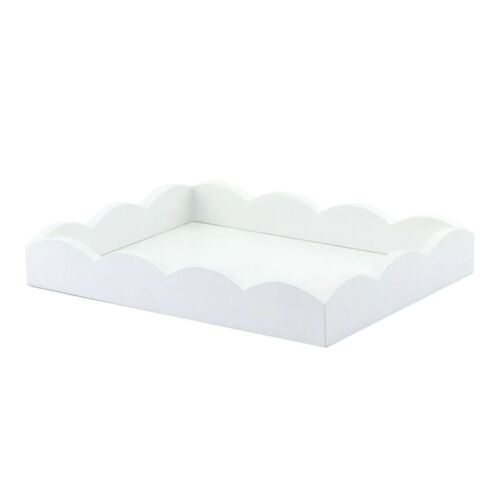 Addison Ross Scallop Tray White Small