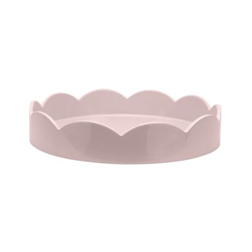 Addison Ross Scallop Round Tray Pale Pink Small