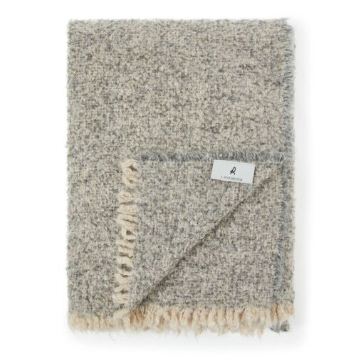 Lanerossi Alpaca Blend Bogota Throw Grey & Anthracite 51x70"