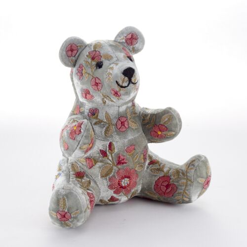 Anke Drechsel Silk Velvet Animal Bear Aquamarine
