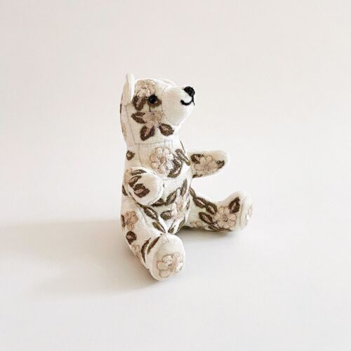 Anke Drechsel Silk Velvet Animal Bear Small Ivory