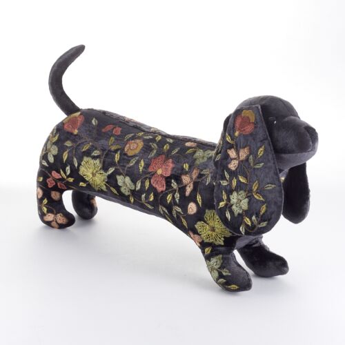 Anke Drechsel Silk Velvet Animal Dachshund Charcoal