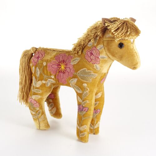 Anke Drechsel Silk Velvet Animal Horse Shaded Oro
