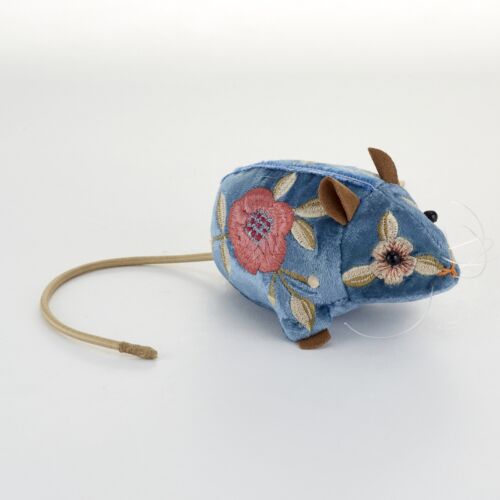 Anke Drechsel Silk Velvet Animal Mouse Riviera Blue