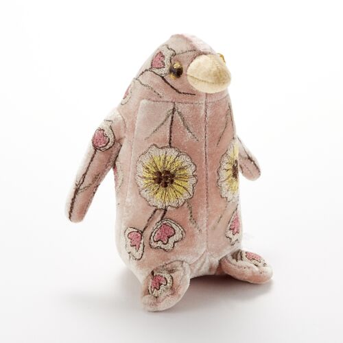 Anke Drechsel Silk Velvet Animal Penguin Small Old Rose