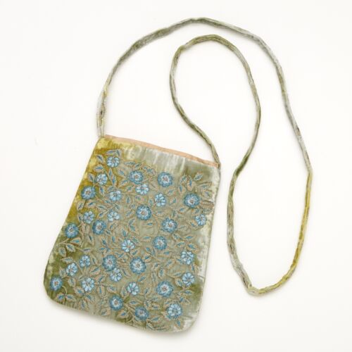 Anke Drechsel Silk Velvet Bag Shaded Mint