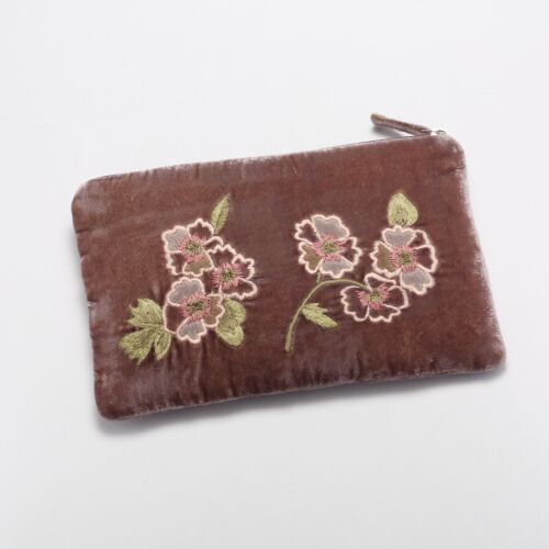 Anke Drechsel Silk Velvet Clutch Bag Small Dove
