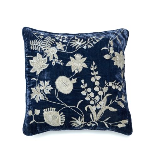 Anke Drechsel Silk Velvet Pillow Bovary Cobalt 12"