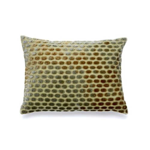 Anke Drechsel Silk Velvet Pillow Hello Apple Green 12x16"