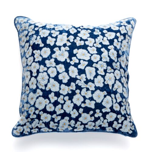 Anke Drechsel Silk Velvet Pillow Louisa Cobalt 20"