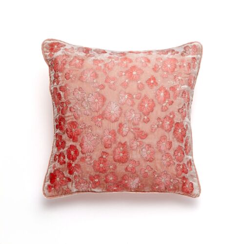 Anke Drechsel Silk Velvet Pillow Louisa Old Rose 14"