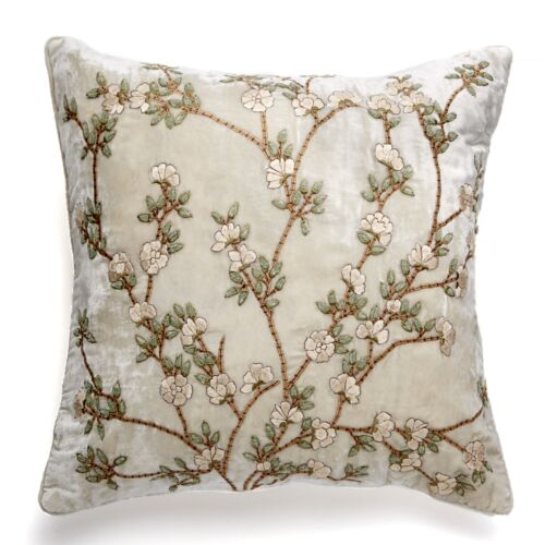 Anke Drechsel Silk Velvet Pillow Tuileries Blue 20"