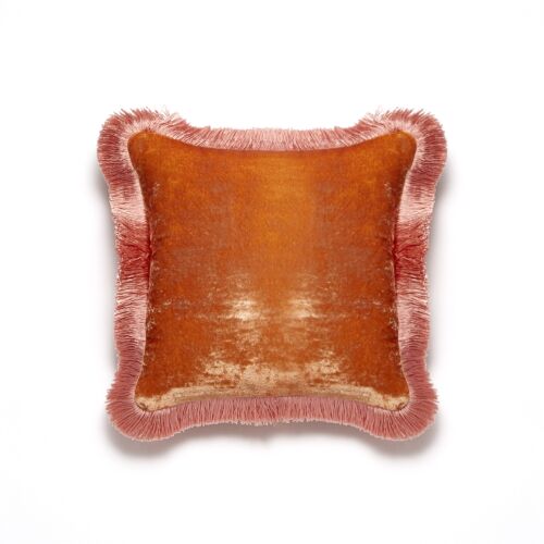 Anke Drechsel Silk Velvet Pillow with Fringe 10.5"
