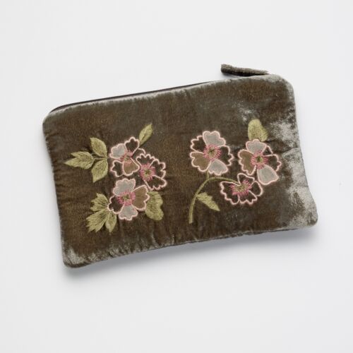 Anke Drechsel Silk Velvet Pouch Annalisa New Grey