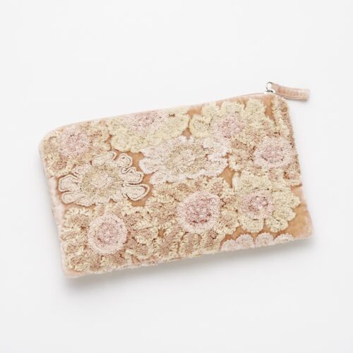 Anke Drechsel Silk Velvet Pouch Anouk Rose Quartz