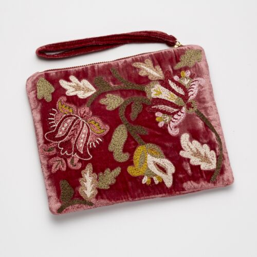 Anke Drechsel Silk Velvet Pouch Large Livia Watermelon