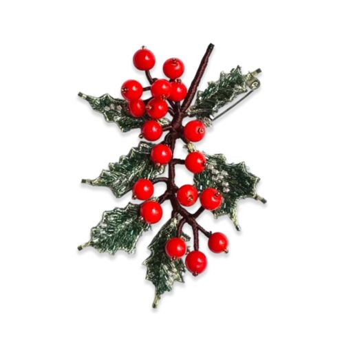 Artisan Brooch Pin Blessed Holly
