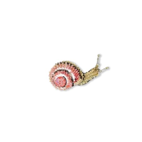 Artisan Brooch Pin Blinking Snail