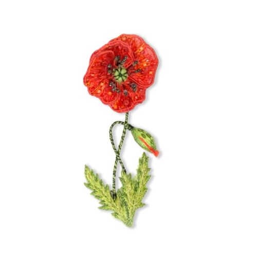 Artisan Brooch Pin Field Poppy