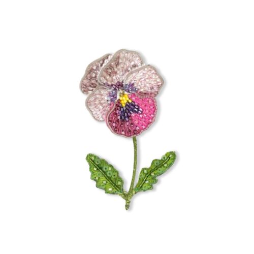 Artisan Brooch Pin Pink Pansy
