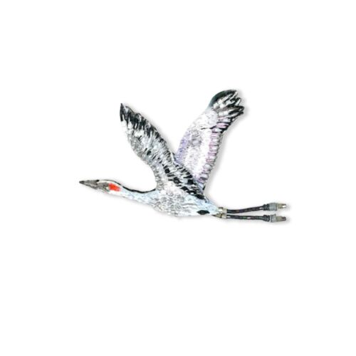 Artisan Brooch Pin Sandhill Crane