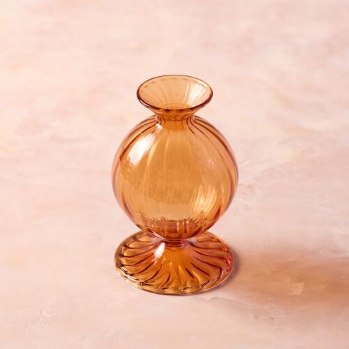 Artisan Glass Bud Vase Marmalade