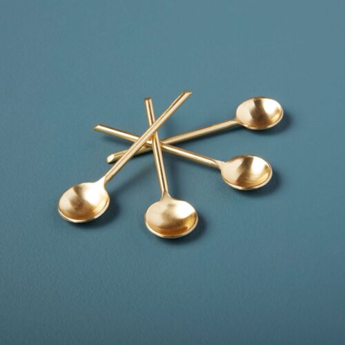 Artisan Thin Mini Spoon Set/4 Gold