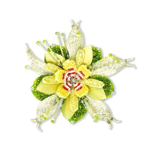 Artisan Hair Clip Yellow Loasa Flower